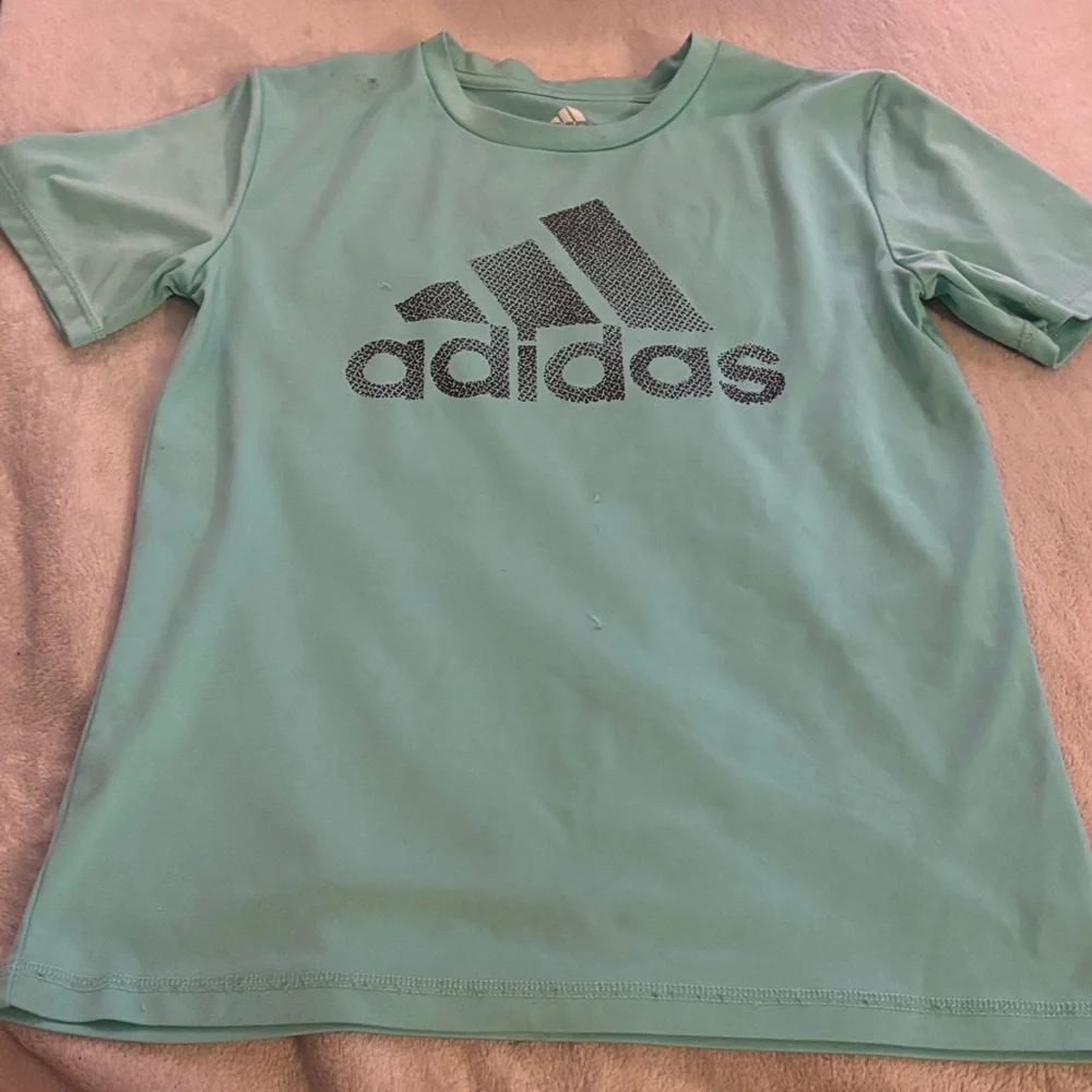 Adidas Kids Teal Short Sleeve Tee - Picture 1 of 3